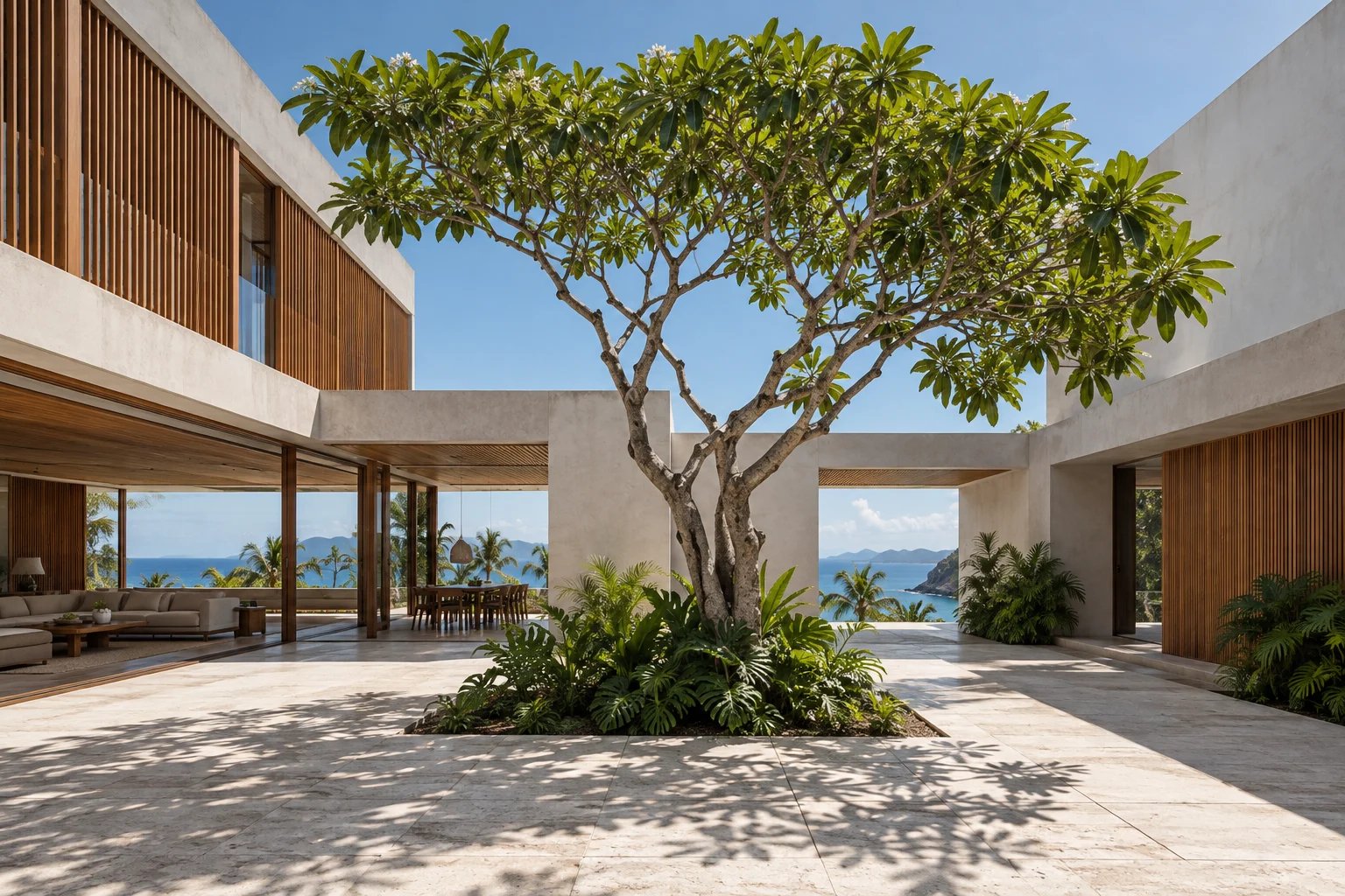 Residência contemporânea; imagem gerada para um projeto conceitual de arquitetura